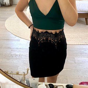 Missguided black lace skirt